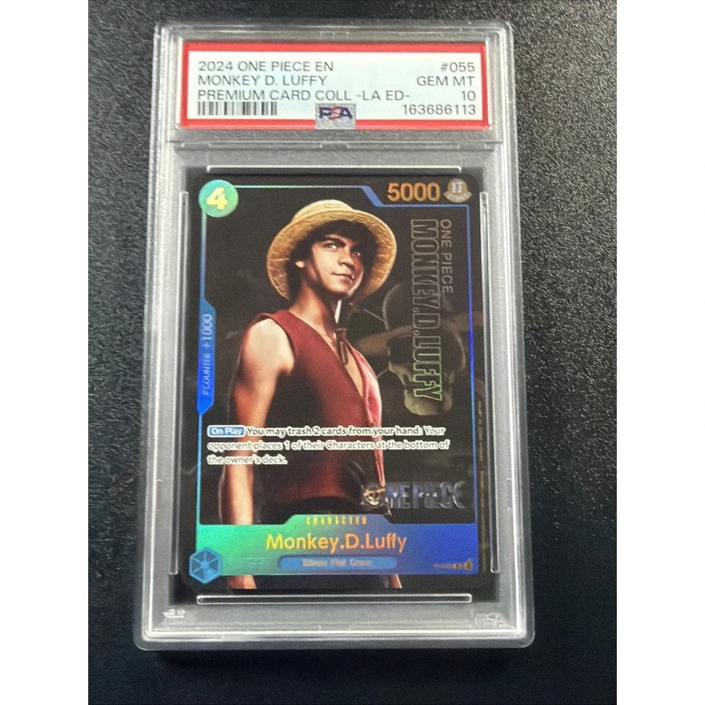 2024 ONE PIECE MONKEY D. LUFFY P-055 PREMIUM CARD Live Action PSA 10 GEM MT B3